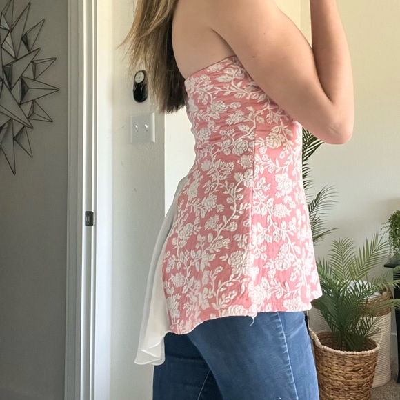 White and Pink Floral Top - Picture 5 of 14
